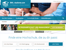 Tablet Screenshot of bwl-studieren.com